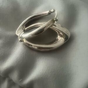 Elegant Silver Hoop Earrings